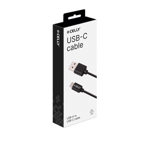 Celly USB-C2M cavo USB 2 m USB A USB C Nero