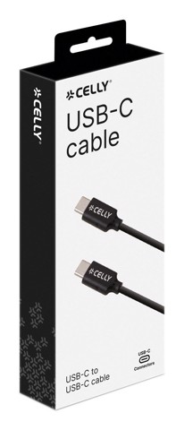 Celly USBCUSBCBK cavo USB USB 2.0 1 m USB C 60 W Nero