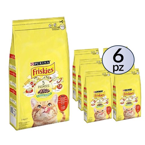 Cibo secco per gatti Adulto Manzo, Pollo, Vegetale 2kg PACK 6 pezzi (12kg)