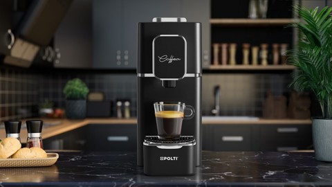 Coffea S15B, macchina da caffè a cialde E.S.E. da 44 m con espulsione automatica delle cialde nell'apposito cassetto.