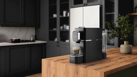 Coffea S15B, macchina da caffè a cialde E.S.E. da 44 m con espulsione automatica delle cialde nell'apposito cassetto.