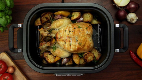 Crock-Pot CSC024 pentola a cottura lenta 5,6 L Nero, Acciaio inossidabile