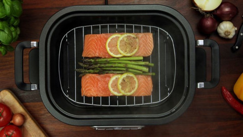 Crock-Pot CSC024 pentola a cottura lenta 5,6 L Nero, Acciaio inossidabile