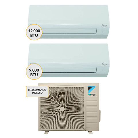 Daikin Condizionatore DUAL split 9000btu+12000btu ATXF35A + ATXF25A + 2AMXF40A Climatizzatore Fisso