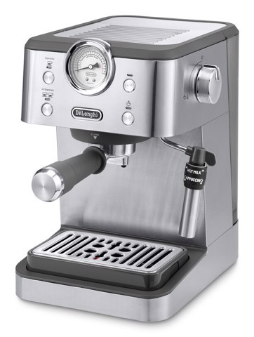 De’Longhi CLASSIC - Macchina da Caffè Manuale Espresso e Cappuccino, Polvere e Cialde ESE,15 Bar, 1.7L, Metal (EM450.M)