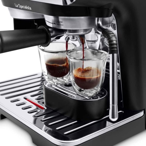 De’Longhi Dedica Arte La Specialista Arte - Macchina per Caffè in chicchi Manuale, Montalatte manuale, 1400W, Metal Black (EC9155.MB)