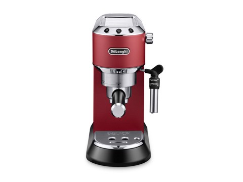 De’Longhi Dedica Style Dedica EC685.R Macchina da Caffè Manuale Espresso e Cappuccino, Compatibile con Polvere o Cialde E.S.E., Spegnimento Automatico, Serbatoio Estraibile 1.1L, 1450W, 15bar, Rosso