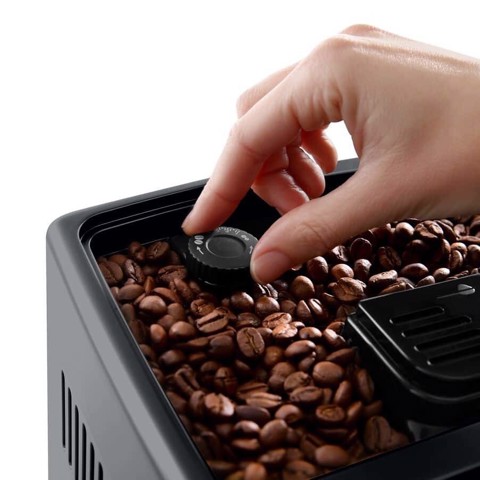 De’Longhi Dinamica Plus - Macchina Automatica per Caffè in Chicchi, 24 bevande one-touch, Argento/Nero (ECAM380.85.SB)