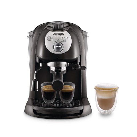 De’Longhi EC201CD.B - Macchina da Caffè Manuale Espresso e Cappuccino, Polvere e Cialde E.S.E., 1L, 1100W, Nero