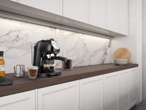 De’Longhi EC201CD.B - Macchina da Caffè Manuale Espresso e Cappuccino, Polvere e Cialde E.S.E., 1L, 1100W, Nero
