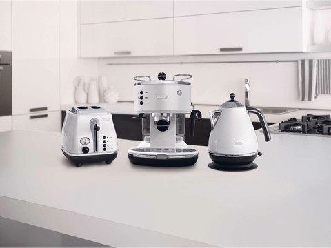 De’Longhi ICONA ECO311.W Macchina da Caffè Manuale Espresso e Cappuccino, Compatibile con Polvere o Cialde E.S.E., Spegnimento Automatico, Serbatoio Estraibile da 1.4L, Potenza 1100W, Bianco
