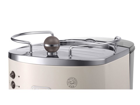 De’Longhi Icona Vintage - Macchina da Caffè Manuale Espresso e Cappuccino, Polvere e Cialde ESE,1.4L, Beige (ECOV311.BG)