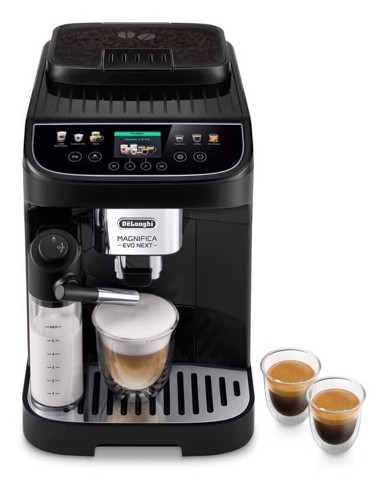 De’Longhi Magnifica Evo Next - Macchina Automatica per Caffè in Chicchi, Cappuccino, 10 Bevande, Nero (ECAM310.60.B)