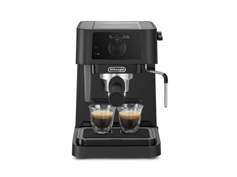 De’Longhi STILOSA - Macchina da Caffè Manuale Espresso e Cappuccino, Polvere e Cialde ESE, 1L, 1100W, Nero (EC235.BK)