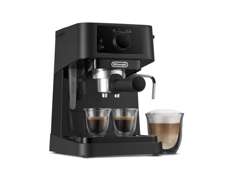 De’Longhi STILOSA - Macchina da Caffè Manuale Espresso e Cappuccino, Polvere e Cialde ESE, 1L, 1100W, Nero (EC235.BK)