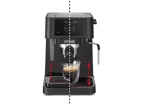 De’Longhi STILOSA - Macchina da Caffè Manuale Espresso e Cappuccino, Polvere e Cialde ESE, 1L, 1100W, Nero (EC235.BK)