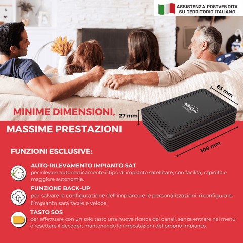 Digiquest RICD1248 set-top box TV Satellite Full HD Nero