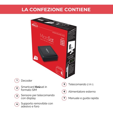 Digiquest RICD1248 set-top box TV Satellite Full HD Nero