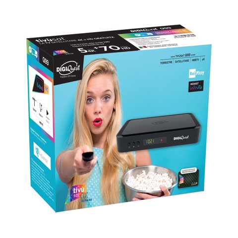 Digiquest RICD1251 set-top box TV Satellite 4K Ultra HD Nero