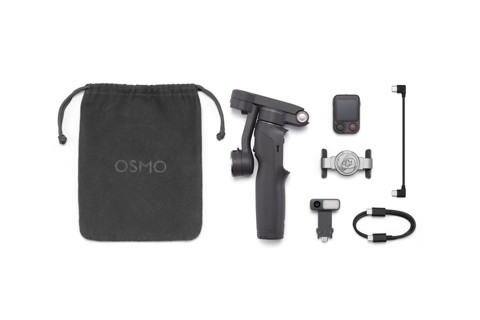 DJI Osmo Mobile 8P Advanced Tracking Combo Stabilizzatore per fotocamera per smartphone Nero