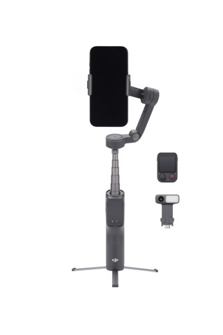 DJI Osmo Mobile 8P Advanced Tracking Combo Stabilizzatore per fotocamera per smartphone Nero