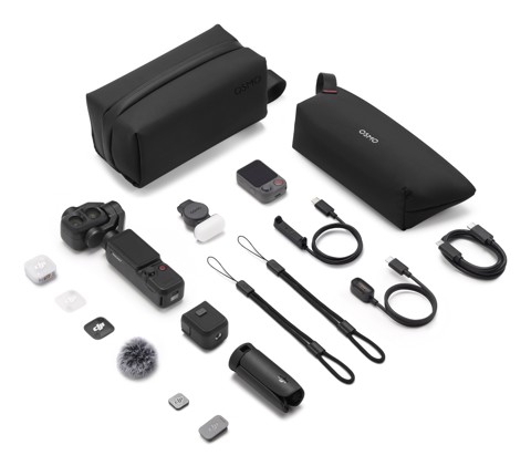 DJI Osmo Pocket 4P fotocamera a sospensione cardanica 4K Ultra HD 37 MP Wi-Fi Nero
