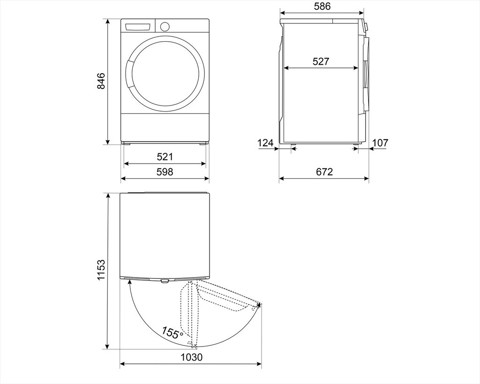 Asciugabiancheria 8kg  DNP08SEB