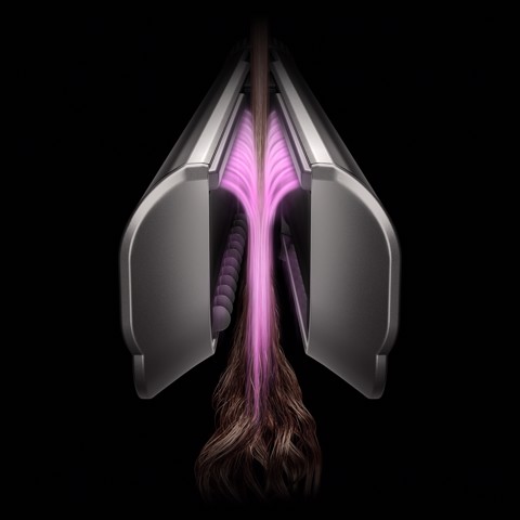 Dyson Airstrait Piastra per capelli Airflow Rosa 1600 W