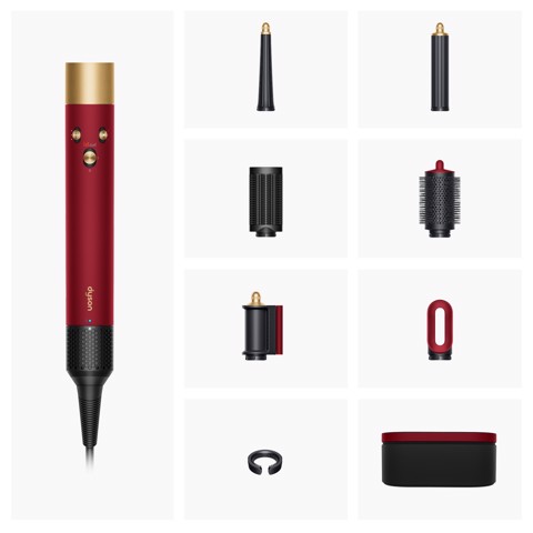 Dyson Airwrap i.d. Red Velvet and Gold Lisci e Mossi