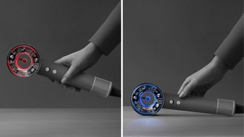 Dyson Supersonic Nural Straight+Wavy asciuga capelli 1600 W Blu, Arancione