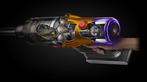 Dyson V12 Detect Slim Absolute Nichel, Giallo Senza sacchetto