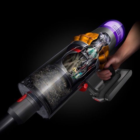 Dyson V15 Detect Absolute Nichel, Acciaio inossidabile, Giallo Senza sacchetto