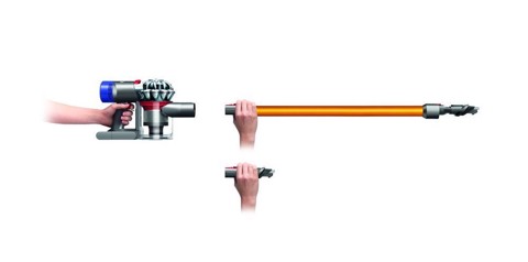 Dyson V8 Absolute Nichel, Giallo Senza sacchetto