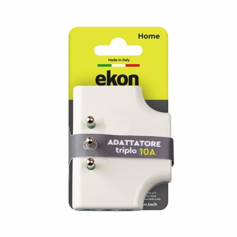 Ekon Adattatore triplo piatto 10A