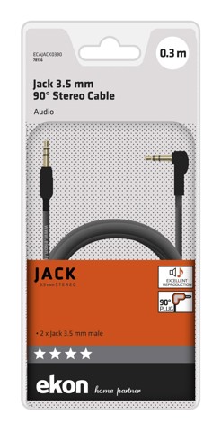 Ekon ECAJACK0390 cavo audio 0,3 m 3.5mm Nero