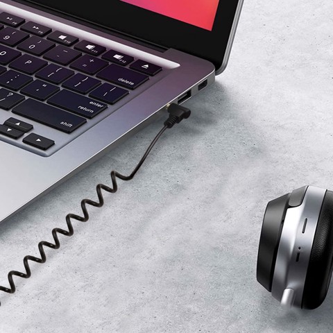 Ekon ECAJACK90SPIR075 cavo audio 0,75 m 3.5mm Nero