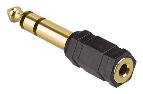 Ekon ECAJACKAD35F63MG adattatore per inversione del genere dei cavi 3,5 6.3 Nero