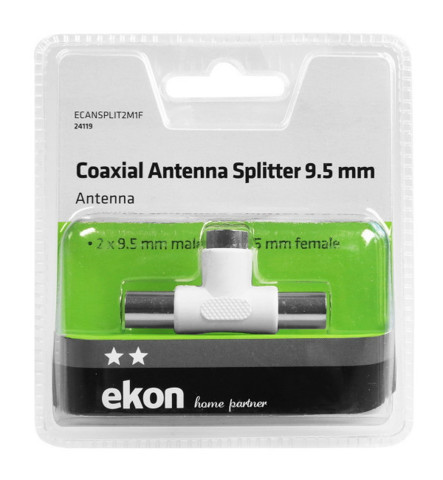 Ekon ECANSPLIT2M1F cavo splitter o combinatori Splitter per cavo Bianco
