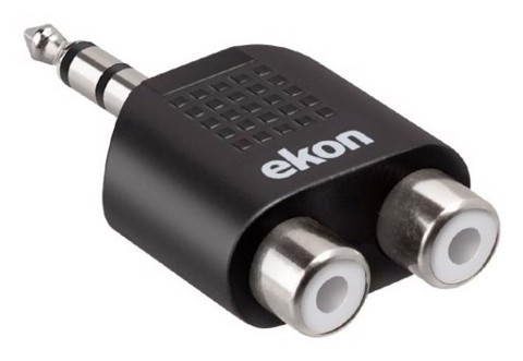 Ekon ECASPLITJACK1M2RCA splitter audio Nero