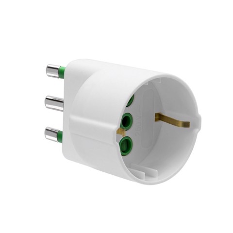 Ekon ECELADAITDE16W adattatore per presa di corrente Tipo L (IT) Tipo L (IT) + Tipo F Bianco