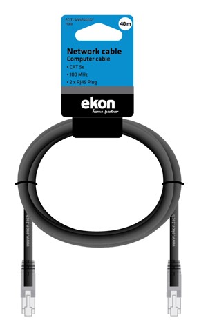 Ekon ECITLAN5E400GY cavo di rete Nero 40 m Cat5e U/UTP (UTP)