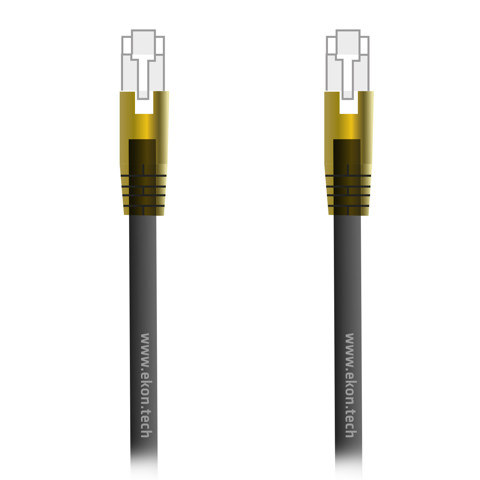 Ekon ECITLANC730G cavo di rete Nero 3 m Cat7 U/UTP (UTP)