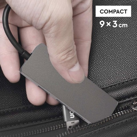 Ekon HUB con 4 porte USB-A e cavo di alimentazione USB-A