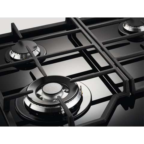 Electrolux EGM6343YAK piano cottura Nero Da incasso Gas 4 Fornello(i)