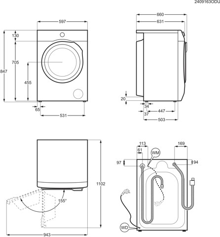 Electrolux EW7F412A lavatrice Caricamento frontale 12 kg 1400 Giri/min Bianco