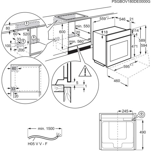 Electrolux Forno Incasso Steam Boost (100% Vapore, 75% Vapore, 25% Vapore) + Wifi Classe A++ 60 Cm EOB8S29WH