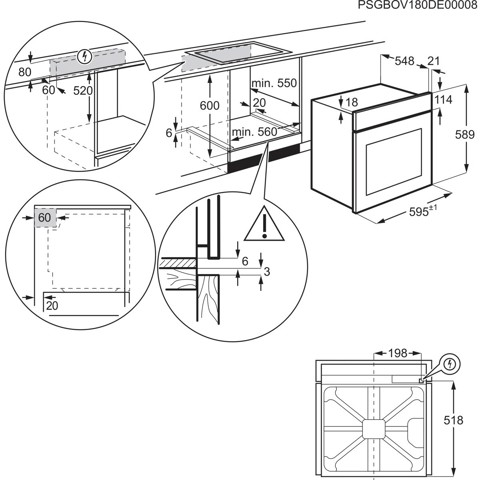 Electrolux Forno Incasso Steam Crisp (25%Vapore) Classe A+ 60 Cm EOC6H77X MADE IN EUROPE
