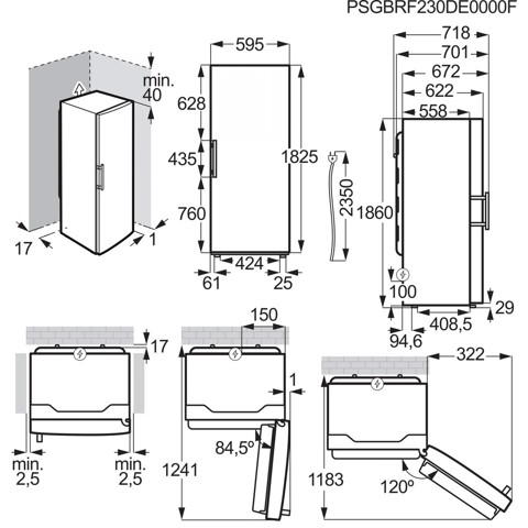 Electrolux Frigorifero Armadio Congelatore No Frost Classe E LUT6NE28U