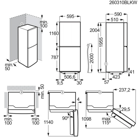 Electrolux Frigorifero Combinato Multiflow Classe D LNB6MD34U0
