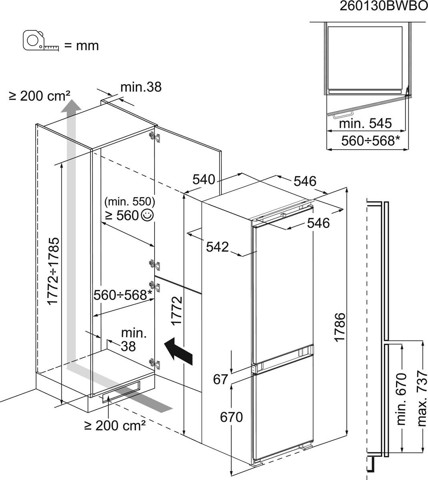 Electrolux FRIGORIFERO COMBINATO MULTIFLOW CLASSE E LNN3CE18S
